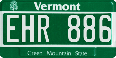 VT license plate EHR886