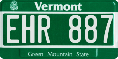 VT license plate EHR887