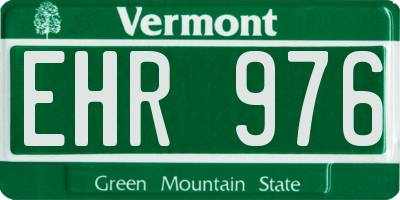 VT license plate EHR976