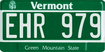 VT license plate EHR979