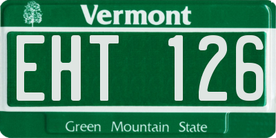 VT license plate EHT126