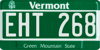 VT license plate EHT268