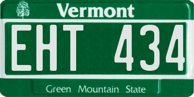VT license plate EHT434