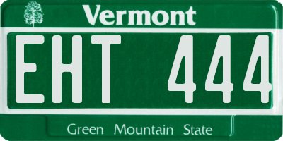 VT license plate EHT444