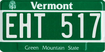 VT license plate EHT517