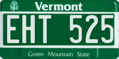 VT license plate EHT525