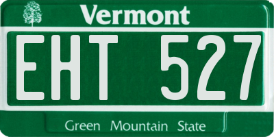 VT license plate EHT527