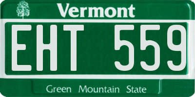 VT license plate EHT559