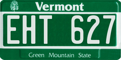 VT license plate EHT627