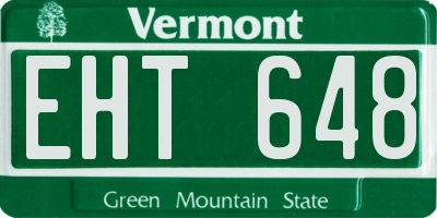 VT license plate EHT648