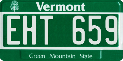 VT license plate EHT659