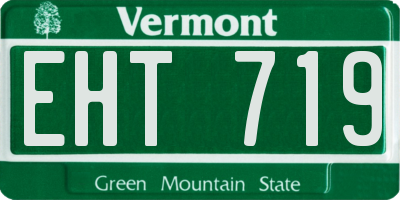VT license plate EHT719