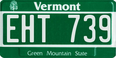 VT license plate EHT739