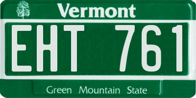 VT license plate EHT761