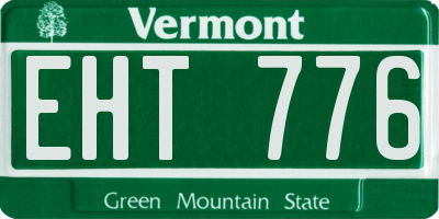 VT license plate EHT776