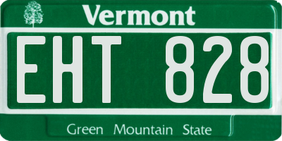 VT license plate EHT828