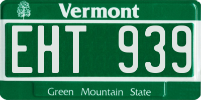 VT license plate EHT939