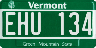 VT license plate EHU134