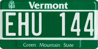 VT license plate EHU144