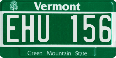 VT license plate EHU156