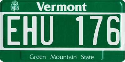 VT license plate EHU176