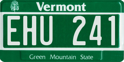 VT license plate EHU241
