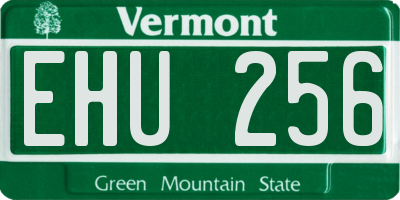 VT license plate EHU256
