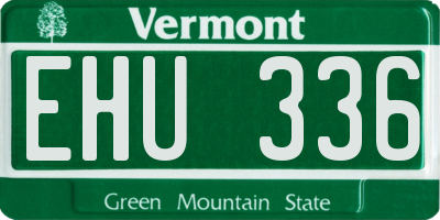 VT license plate EHU336