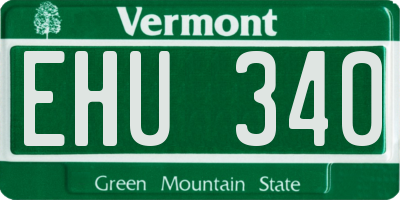 VT license plate EHU340
