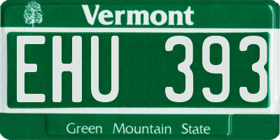 VT license plate EHU393