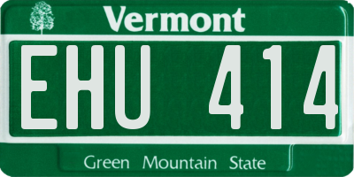 VT license plate EHU414