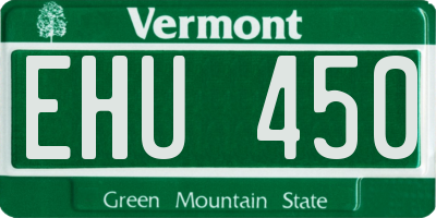 VT license plate EHU450