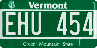 VT license plate EHU454