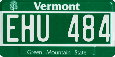 VT license plate EHU484