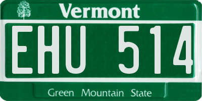 VT license plate EHU514