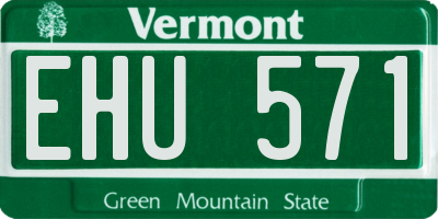 VT license plate EHU571