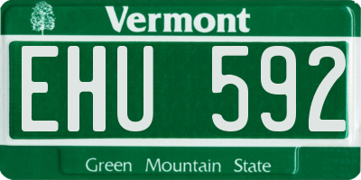 VT license plate EHU592