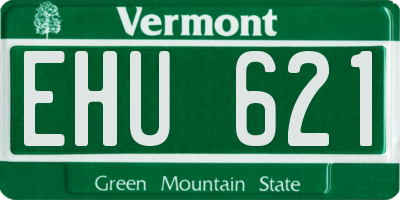 VT license plate EHU621