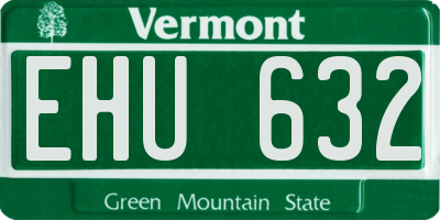 VT license plate EHU632
