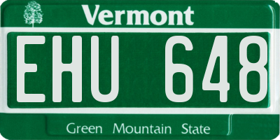 VT license plate EHU648