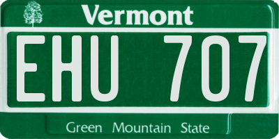 VT license plate EHU707