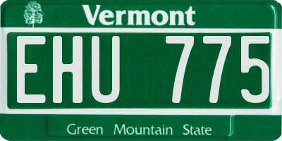 VT license plate EHU775