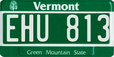VT license plate EHU813