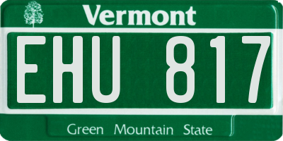 VT license plate EHU817