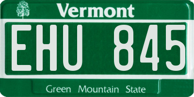 VT license plate EHU845