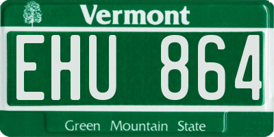 VT license plate EHU864