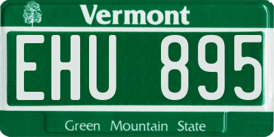 VT license plate EHU895