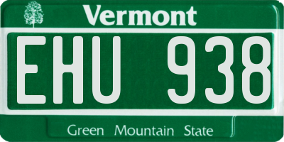 VT license plate EHU938