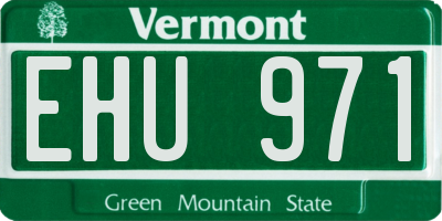 VT license plate EHU971