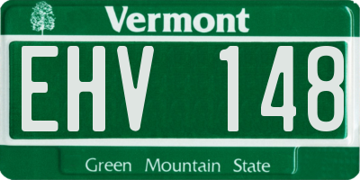 VT license plate EHV148